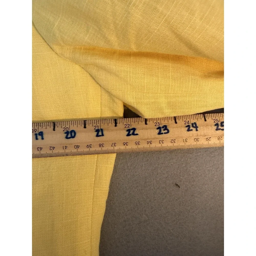 John Blair Blazer Sport Coat Mens 42R Yellow Linen Blend Summer Casual Jacket